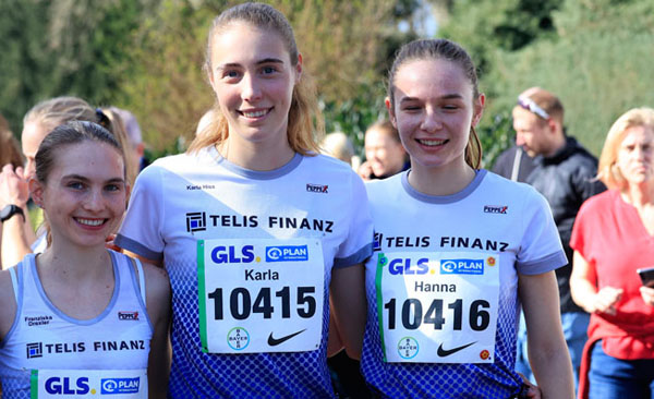 Franziska Drexler, Karla Hiss und Hanna Poschenrieder holen erneut Team-Gold (Foto von Theo Kiefner) Drexler Hiss Poschenrider DM10km2024 Kiefnerfoto