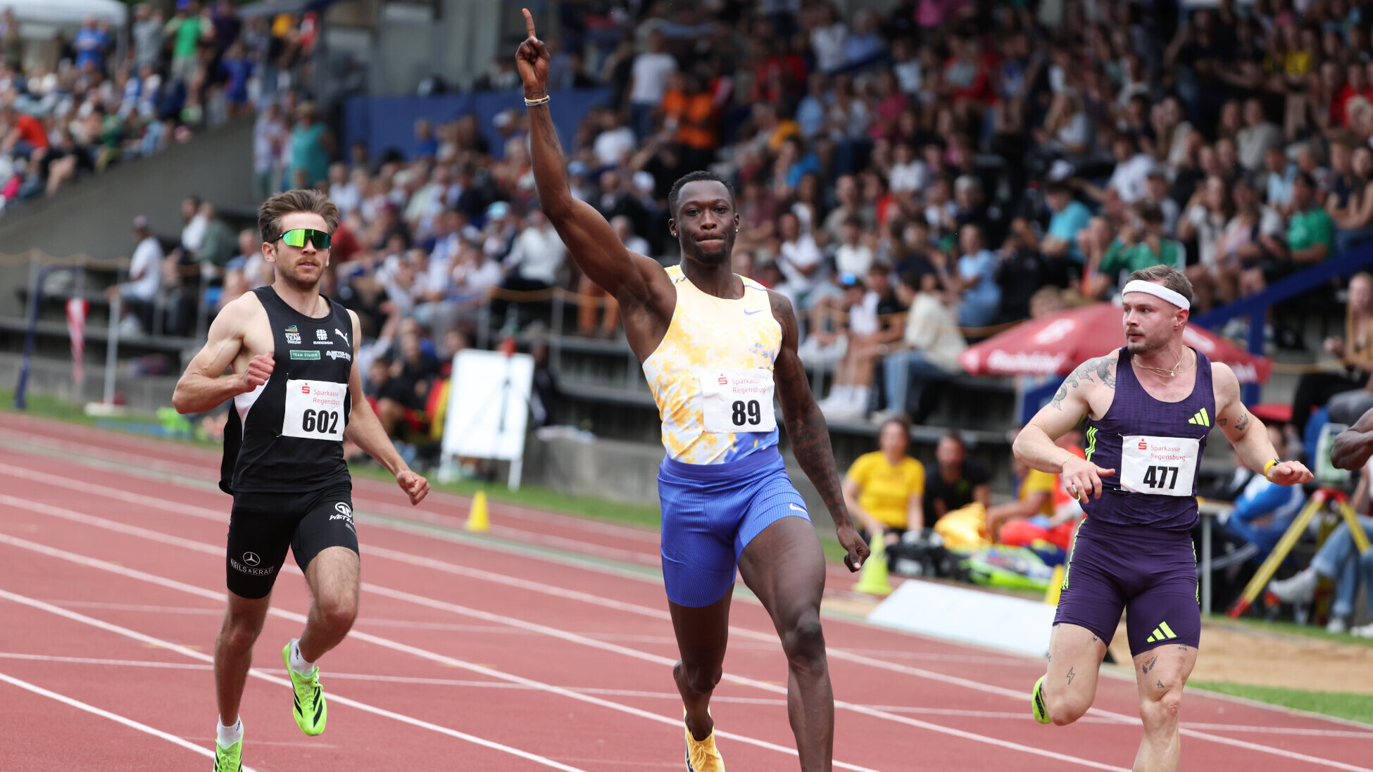 Owen Ansah sprintet knackt den Deutschen Rekord (Foto von Theo Kiefner) Ansah Peprah Owen